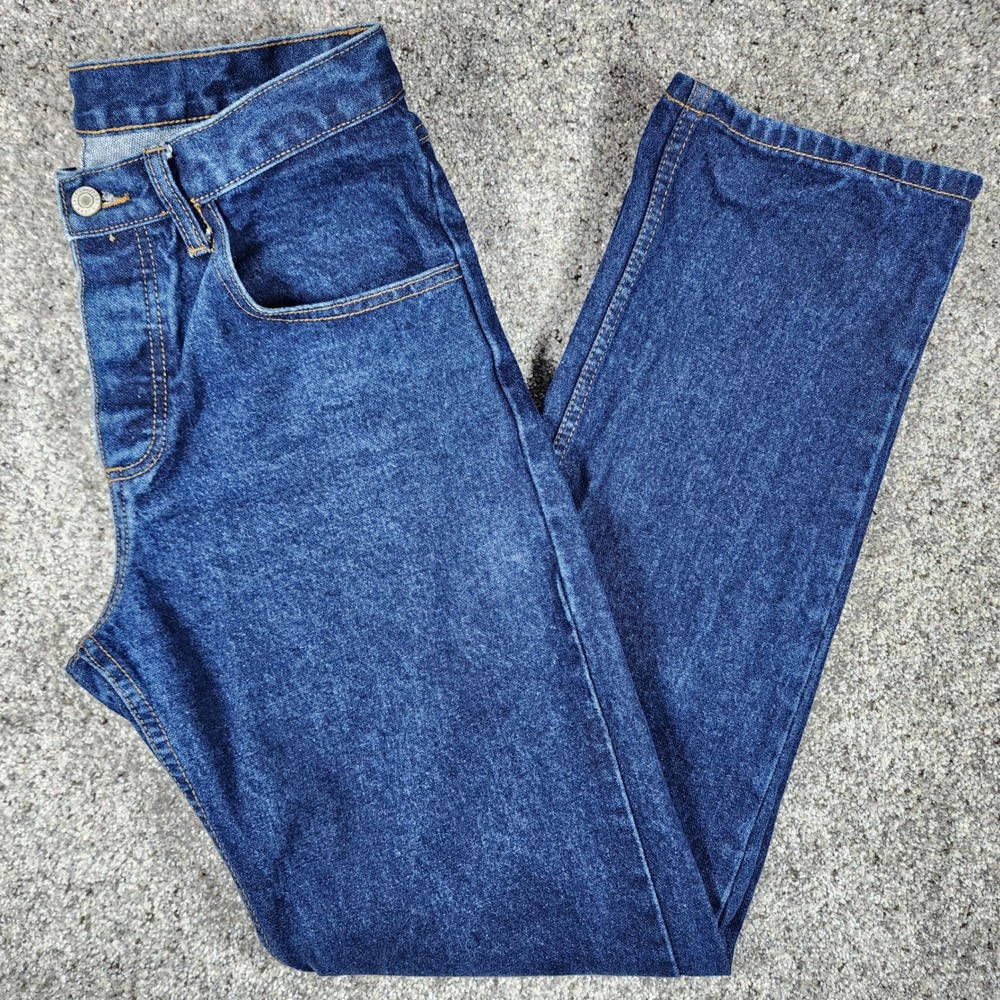 J. Galt Jeans Women S Straight Leg Button Fly Dark Wash Excellent